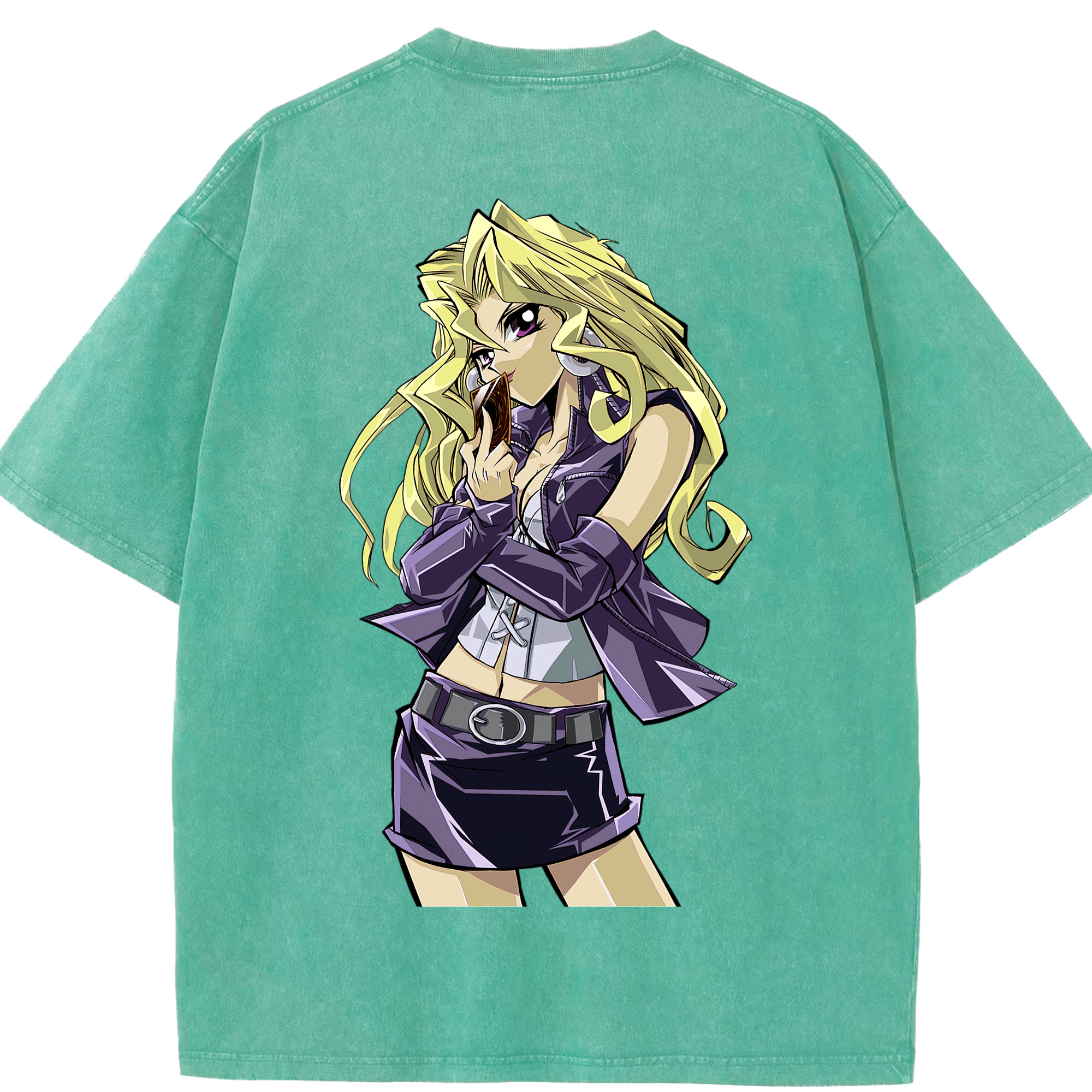 （画像用） 遊☆戯☆王 Yu-Gi-Oh! 綿100% ヴィンテージ風 半袖Tシャツ（背面プリント）